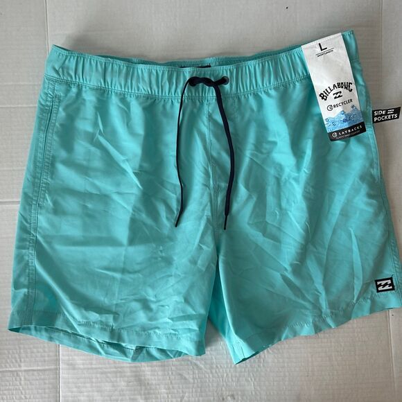 Billabong Recycler Laybacks Board Shorts Casual Men’s Size Large Teal Blue NEW - Picture 1 of 8